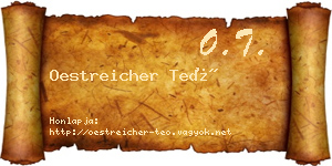 Oestreicher Teó névjegykártya